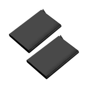  Minimalist Aluminum RFID Blocking Automatic 5 Card Wallet - Black X2 Combo